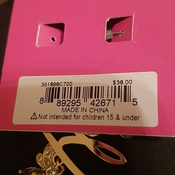 Betsey Johnson honey heart earrings nib - Picture 3 of 3